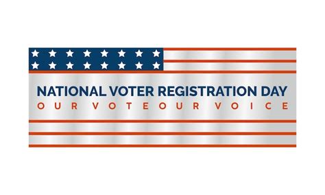 Premium Vector National Voter Registration Day Encourages Civic