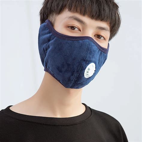 Black Face Mask Mouth Mask Anti Pollute Dust Respirator Washable Reusable Masks Cotton Unisex