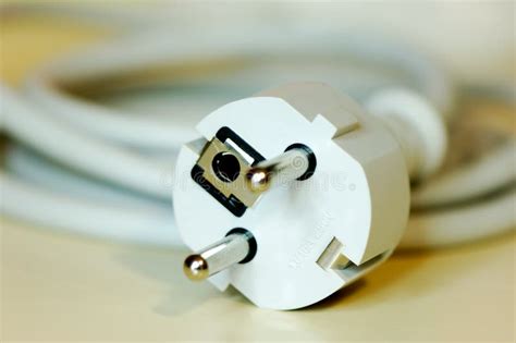 Electric Wall Outlet Receptacle And Cord Plug Stock Photo Image Of