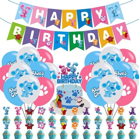 Birthday Party Supplies Happy Birthday Banner Cupcake Toppers And