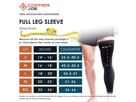 Copper Joe Unisex Full Leg Compression Sleeve