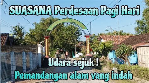 SUASANA DESA DIPAGI HARI SEJUK NGANTER SEKOLAH SAMBIL JALAN JALAN