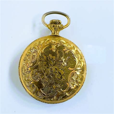 Vtg Arnex 17 Jewel Incabloc Pocket Watch Front Design Gem