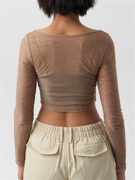 Emmiol Kostenloser Versand Emmiol Criss Cross Crop Top Mit Langen