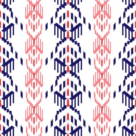 Premium Vector Ikat Seamless Pattern Design