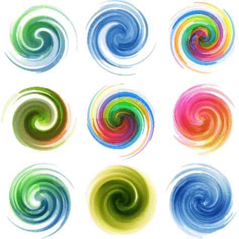 Colorful Abstract Icon Set Colorful Shape Spectrum Vector Colorful Shape Spectrum Png And