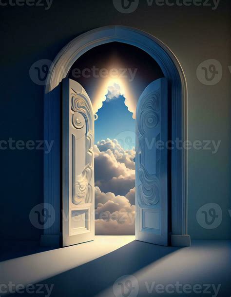 Open Door To Bright Light Heaven Created With 23824871 Stock Photo At