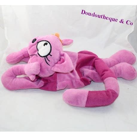 Peluche Chat Etam Range Pyjama Doudou Bouillotte Rose Violet Cm