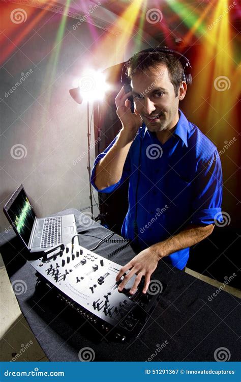 Caucasian Male Dj Stock Image Image Of Musician Headphones 51291367