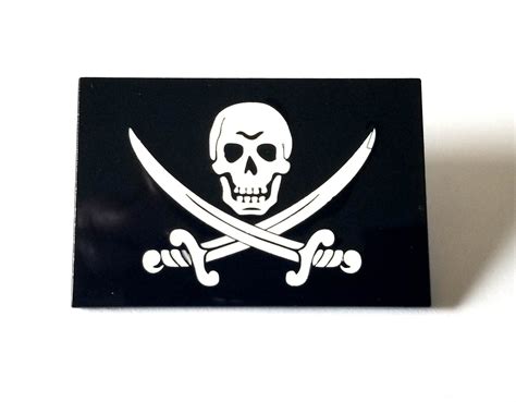 Calico Jack jolly Roger Pirate Flag Enamel Pin - Etsy