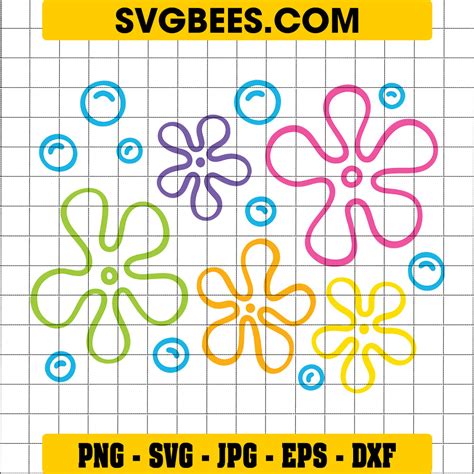 Spongebob Flowers Svg By Svgbees Svg Files For Cricut Get Premium