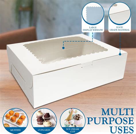 Cupcake Boxes Pack White Cupcake Containers Count Kraft Bakery