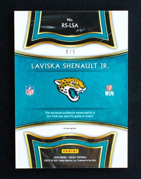 2020 Panini Select Laviska Shenault Jr Rookie Memorabilia Green