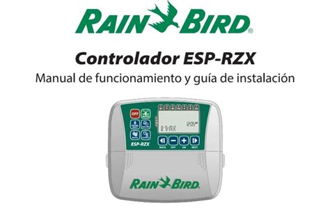 Manual De Usuario Rainbird ESP RZX En PDF 2024