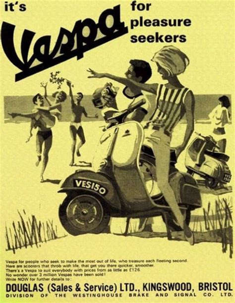 32 Interesting Vintage Vespa Ads Around The World From Between The