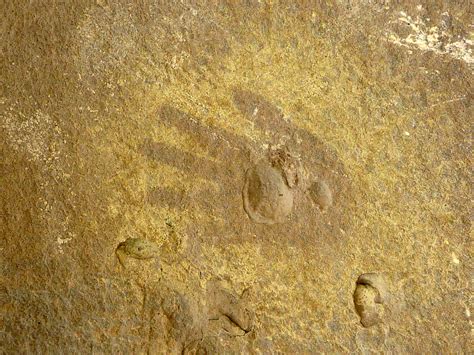 Faint Handprint Wijiji Trail Chaco Culture National Historical Park