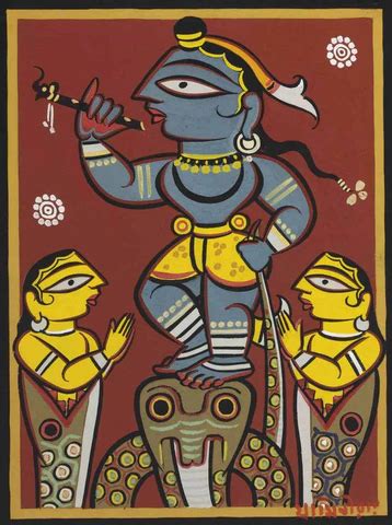 Jamini Roy Krishna Dancing On The Serpent Kaliya By Jamini Roy Buy