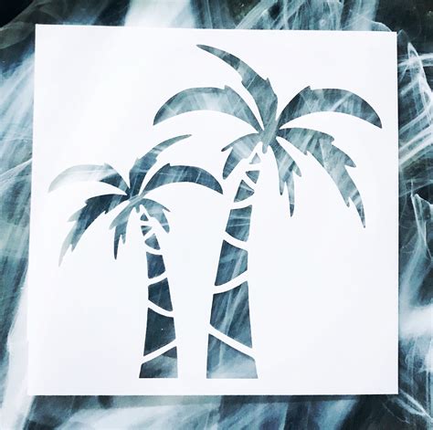 Palm Tree Stencil Mylar Assorted Sizes Craft Stencil For Etsy