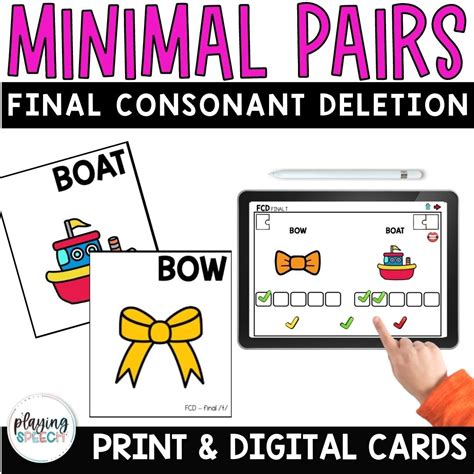 Final Consonant Deletion Minimal Pairs For Speech Therapy — Playing Speech Speech Therapy