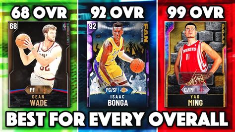 The Best Player At Every Overall In Nba 2k20 Myteam 68 99 Overall