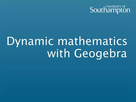 Geogebra Intro Ppt