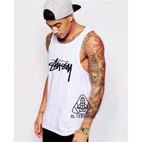 Stussy Singlet With Small Logo In Black Atelier Yuwa Ciao Jp