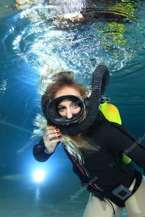 Vintage Scuba Woman Stock Photo By Aquanaut 47204511