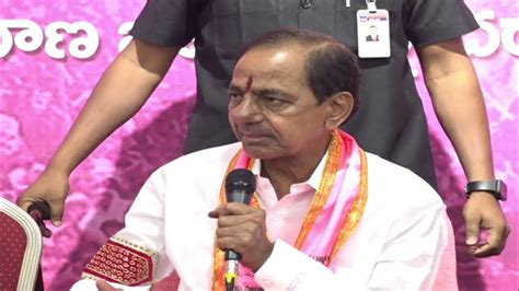 Kcr Live Telangana First Cm Kcr Press Meet Brs Live Feed Youtube