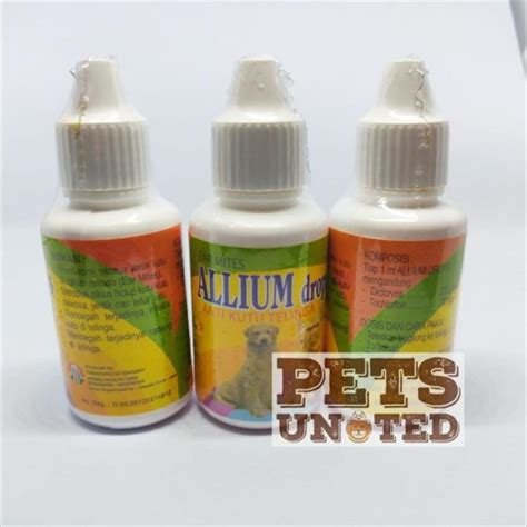 Allium Drops Ear Mites 30ml Anti Kutu Telinga Kucing Dan Anjing