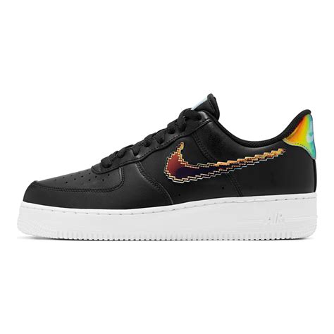 Nike Air Force Low Black Iridescent Pixel Swoosh