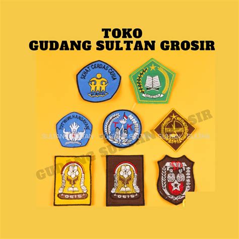 Jual LOGO BORDIR OSIS TK SD SMP SMA PRAMUKA Mur Bet Badge Ikhlas