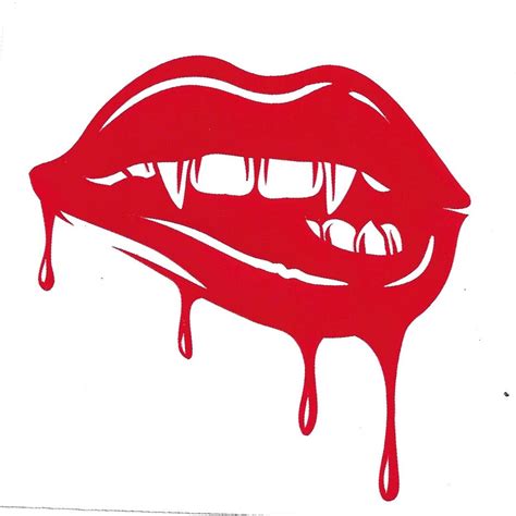 Fangs Decal Vampire Decal Bloody Fangs Decal Decal Halloween Decal