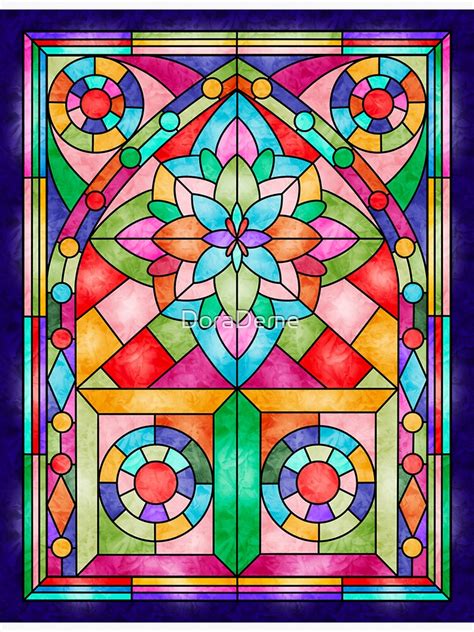 "Stained Glass Window" Sticker for Sale by DoraDeme | Redbubble