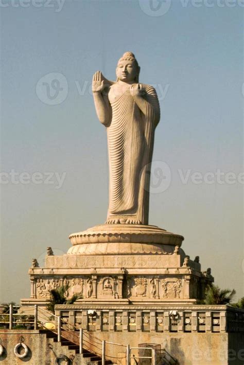 Statue Of Buddha Hussain Sagar Lake Hyderabad Andhra Pradesh India