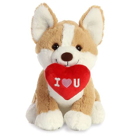 I Love You Corgi 9 Inch Stuffed Animal By Aurora Plush 07979