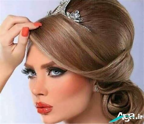 مدل شنیون جلوی مو عروس کامل مولیزی