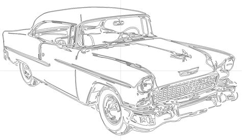 Chevy Bel Air Svg Dxf Eps Vector Files For Engraving Etsy