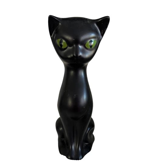 Vintage Cat Figurine, Black Cat Figurine, Vintage Kitty Figurine ...