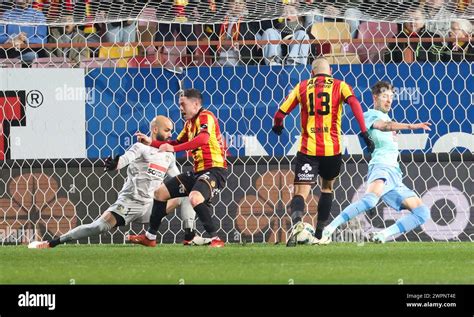 Mechelen Belgium 08th Mar 2024 Mechelen S Kerim Mrabti Scoring The