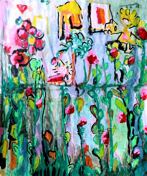 Flowers Drawing Flower Artwork Modern Ar Painting By Raphael Perez