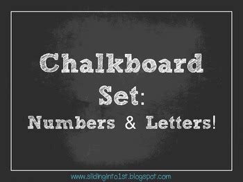 Chalkboard Alphabet Numbers White By Teach Play With Mrs J Tpt