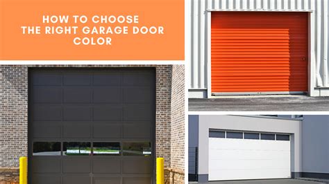 How To Choose The Right Garage Door Color