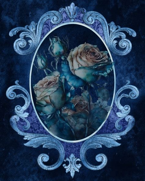 Vintage Dark Blue Rose Free Stock Photo Public Domain Pictures