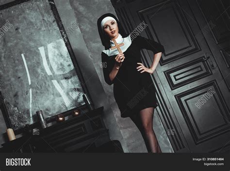 Sexy Nun Prays Indoor Image And Photo Free Trial Bigstock