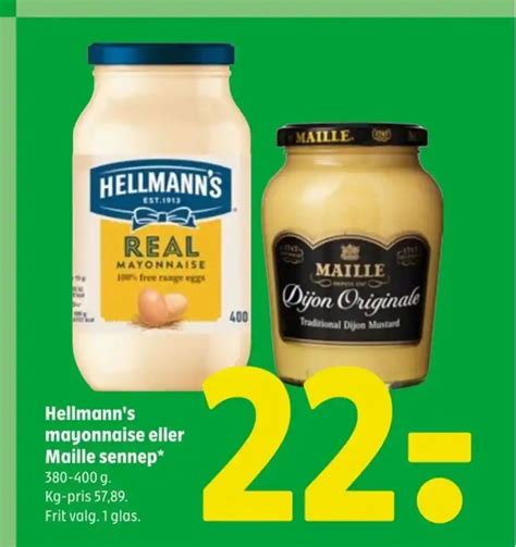 Hellmann S Mayonnaise Eller Maille Sennep Tilbud Hos Coop 365