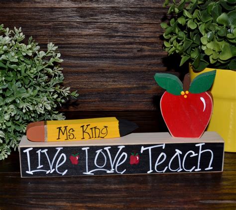 Personalized Teacher Name Plate Gift Personalized Teacher Gift