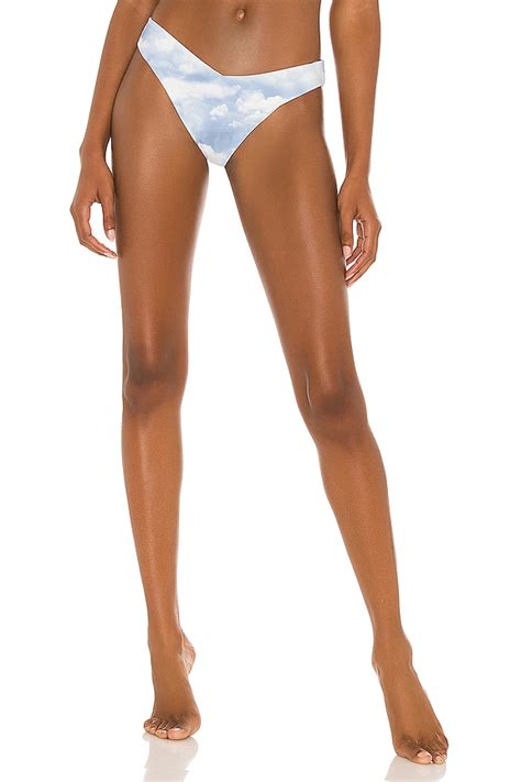 Weworewhat Delilah Bikini Bottom In Clouds Powder Blue Revolve