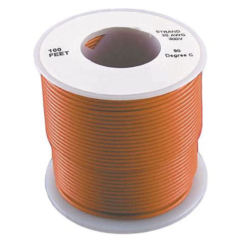 Orange 20 Gauge Stranded Wire, 100' Spool - sophisticatedtools.com