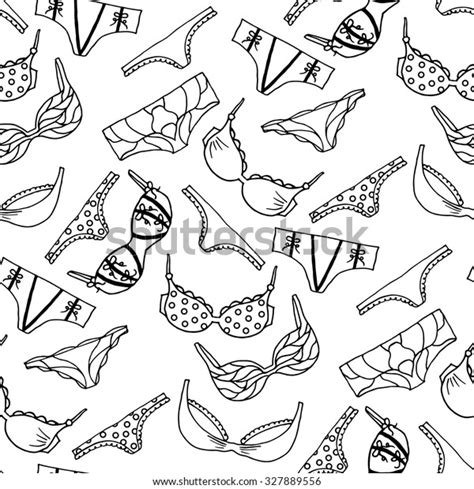 Lingerie Seamless Pattern Vector Underwear Wallpaper Stock Vector