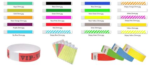 Tyvek Wristbands - Plain and Printed with next day delivery + best prices